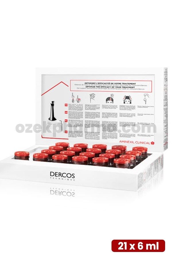 Vichy Dercos Aminexil Clinical 5 21x6ml - Kadınlar için Saç Dökülmesine Karşı Serum