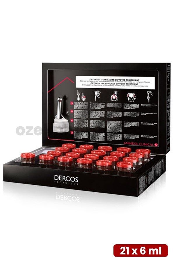 Vichy Dercos Aminexil Clinical 5 21x6ml - Erkekler için Saç Dökülmesine Karşı Serum
