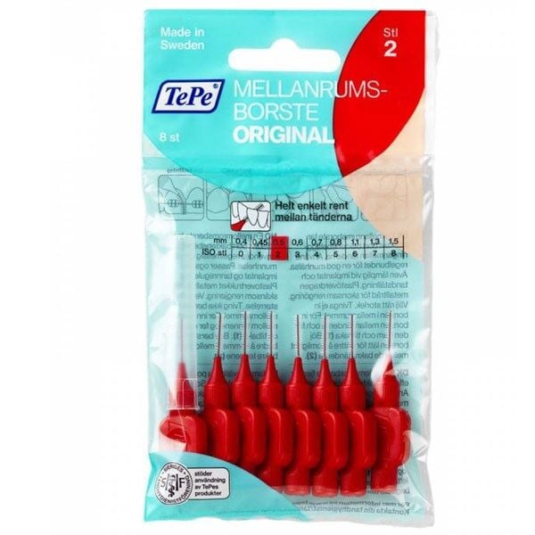 Tepe Arayüz Fırçası Kırmızı 0,5 Mm 8'li Paket
