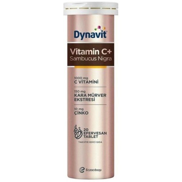 Dynavit Vitamin C+ Sambucus Nigra 20 Efervesan Tablet
