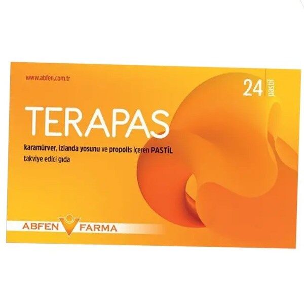 Terapas İzlanda Yosunu & Karamürver İçeren Pastil