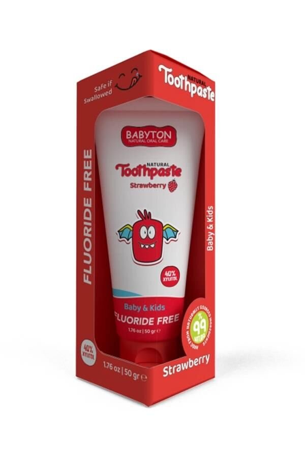 Babyton Organik Doğal Çilek Aromalı Diş Macunu 50 gr