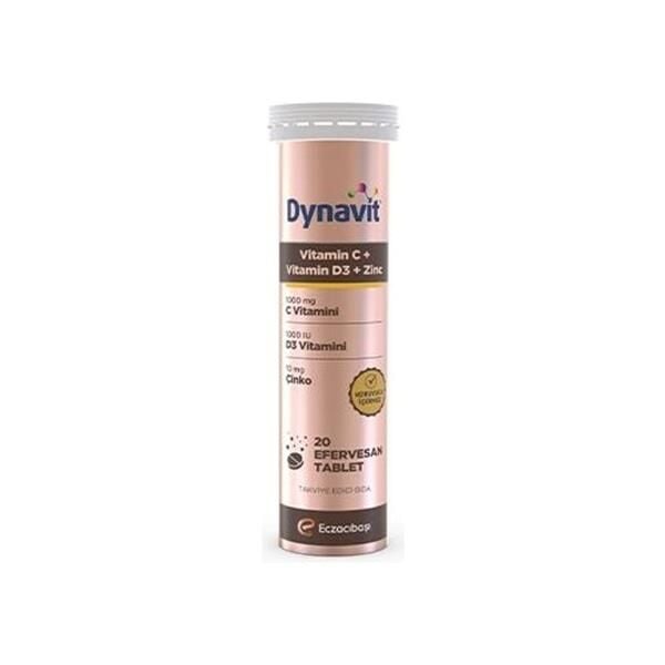 Dynavit Vitamin C+Vitamin D3+Zinc 20 Efervesan Tablet