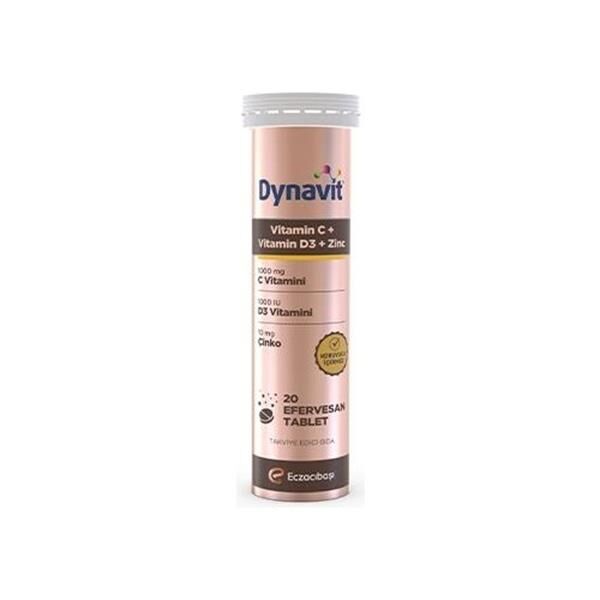 Dynavit Vitamin C+Vitamin D3+Zinc 20 Efervesan Tablet