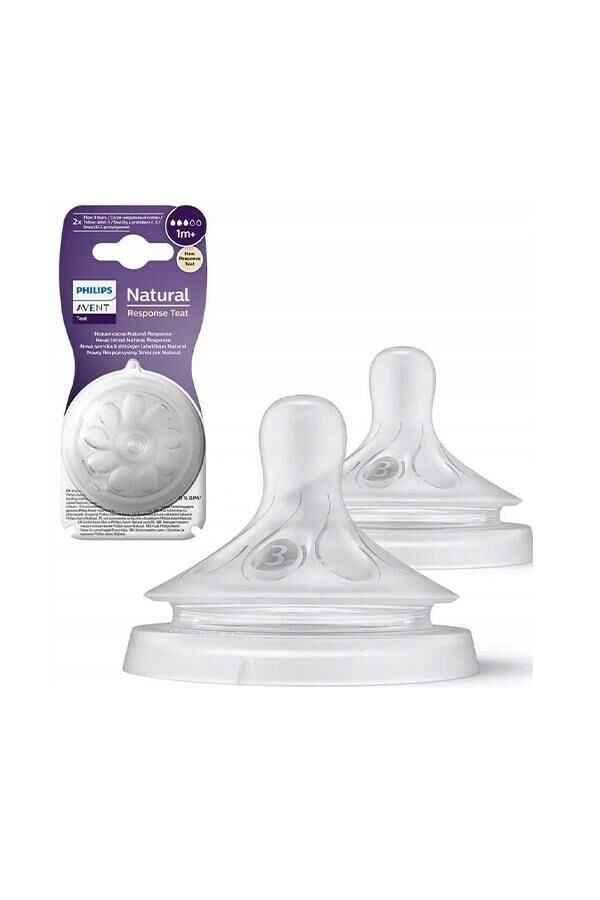 Avent Natural Response Biberon Emziği 3 Numara 1+ Ay 2'li
