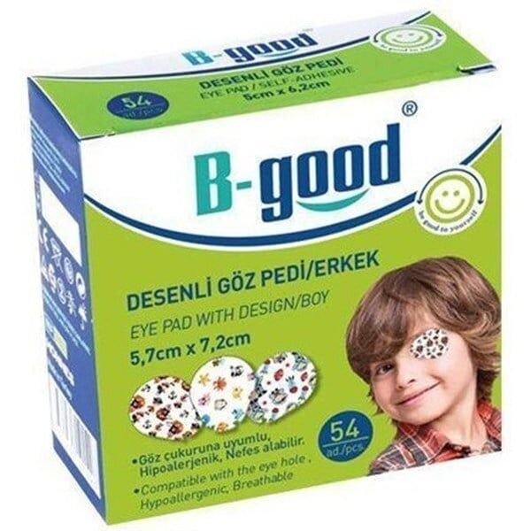 B Good Desenli Göz Pedi Erkek 5,7cm x 7,2cm - 54 Adet