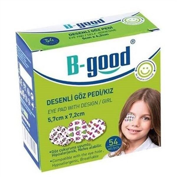 B Good Desenli Göz Pedi Kız 5,7cm x 7,2cm - 54 Adet