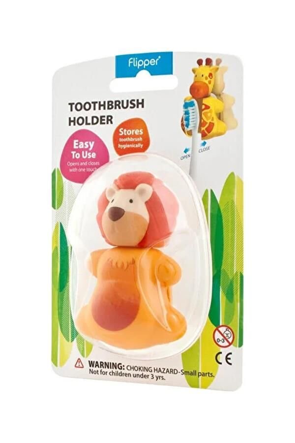 Flipper Hijyenik Diş Fırçası Kabı Aslan