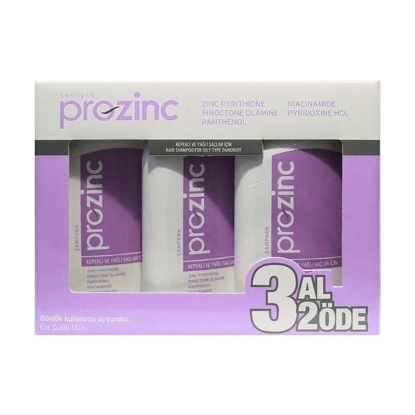 Prozinc 3al 2öde 3x300ml (Kepekli ve yağlı Saçlar) Şampuan