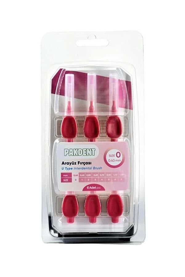 Pakdent Arayüz Fırçası 0,4 mm 6'lı - Pembe