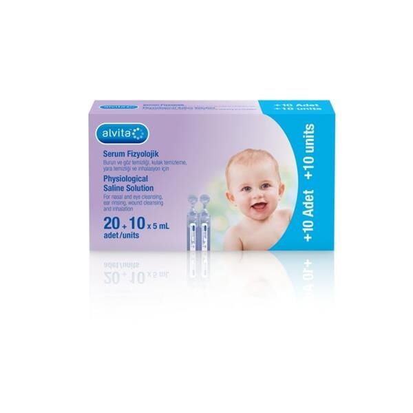 Alvita Serum Fizyolojik 5 ml x 20+10 Adet