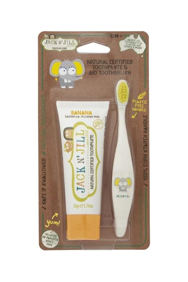 Jack N' Jill Diş Macunu Banana 50 gr + Diş Fırçası