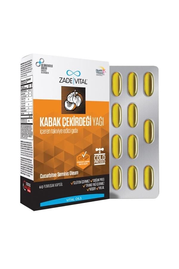 Zade Vital Kabak Çekirdeği Yağı 320 mg 60 Yumuşak Kapsül