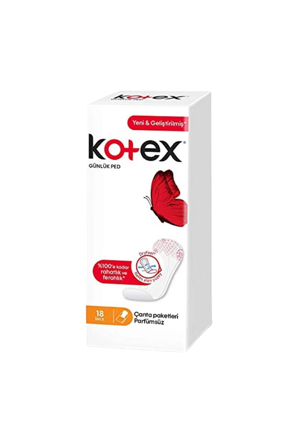 Kotex Günlük Ped Parfümsüz 18'li