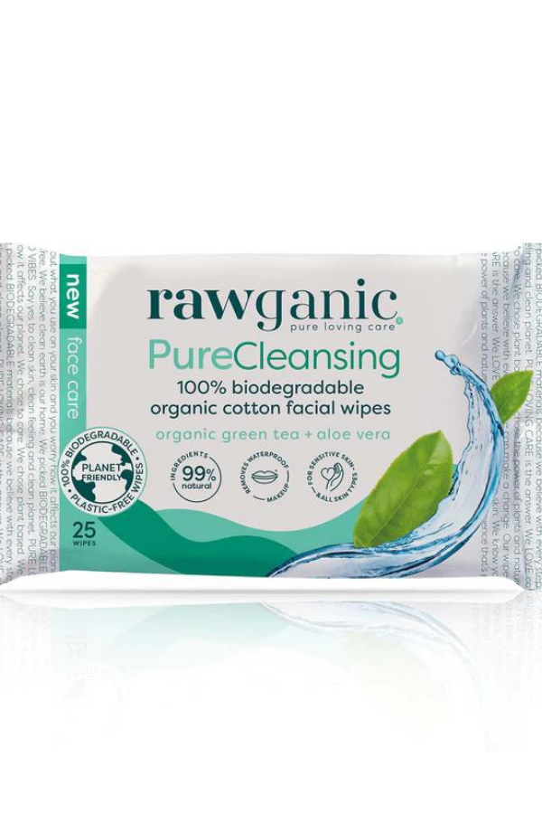 Rawganic Facial Cleansing Wipes - Aloe Vera Özlü 25 Adet