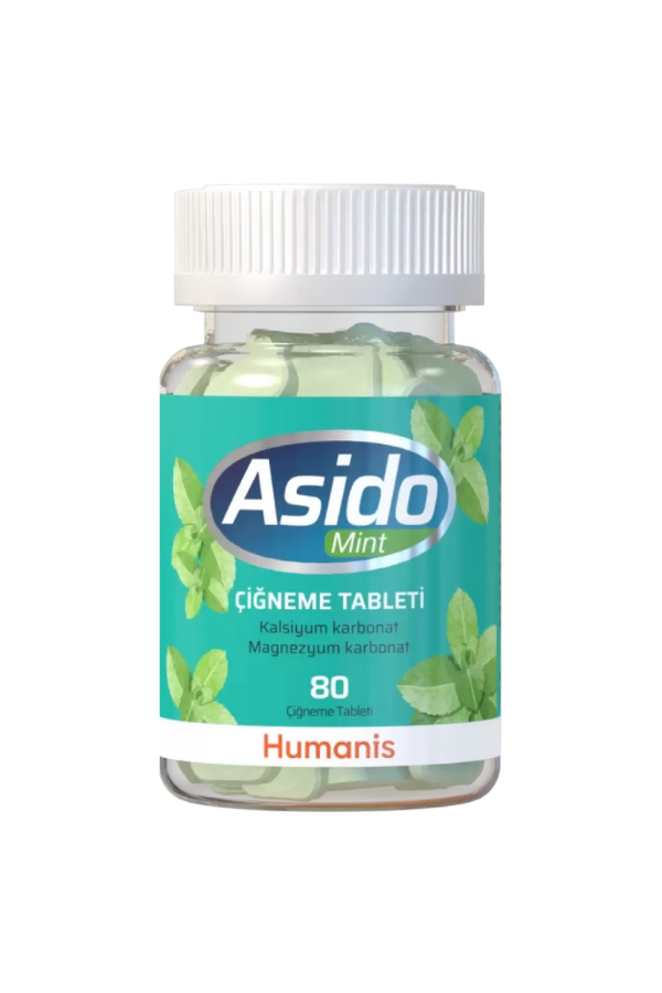 Asido Mint Mide Asidine Karşı 80 Çiğneme Tableti