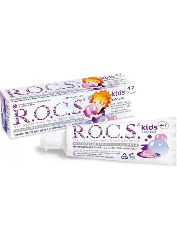 Rocs Kids 4-7 Yaş Sakızlı Diş Macunu 35 ml