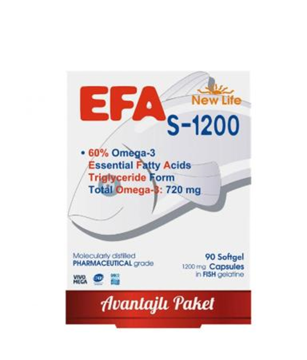 New Life EFA S-1200 mg 90 Kapsül