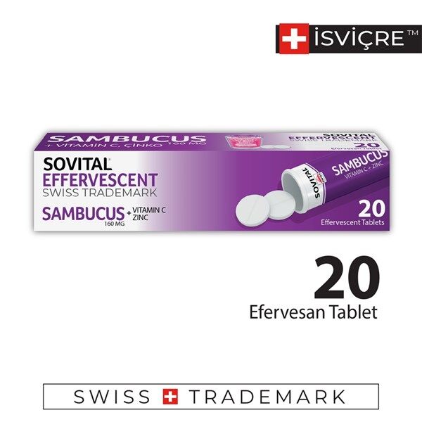 Sovital Sambucus Efervesan Tablet 20'li
