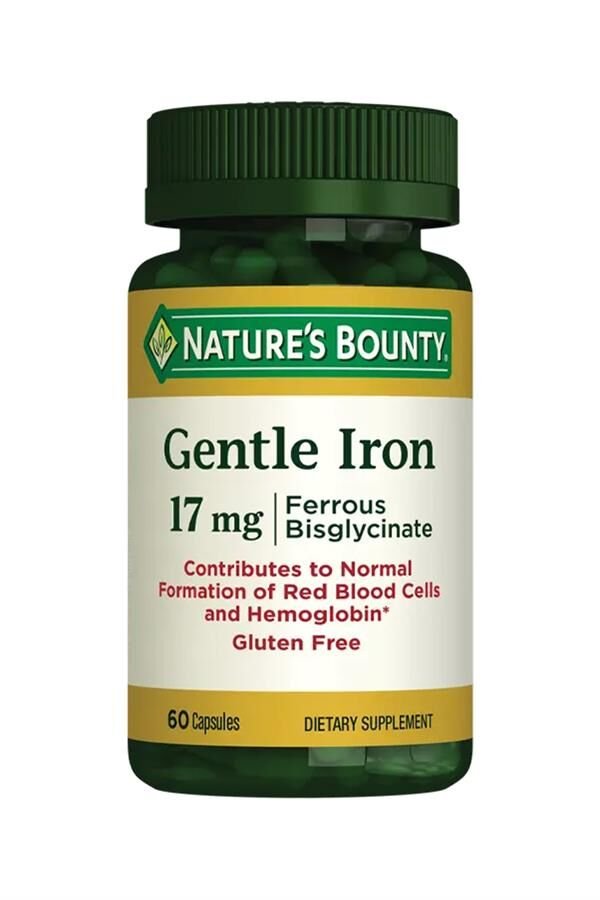 Nature's Bounty Gentle Iron 17 mg 60 Kapsül