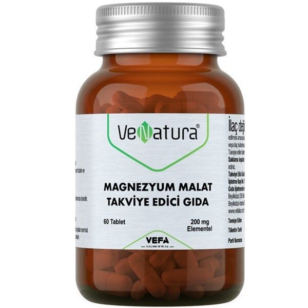 Venatura Magnezyum Malat 60 Tablet Magnezyum Takviyesi
