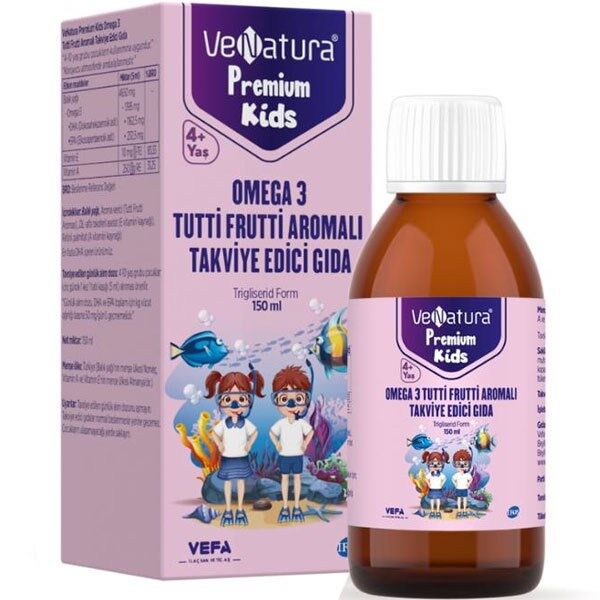 Venatura Kids Premium Omega 3 150 ML Tutti Frutti Aromalı