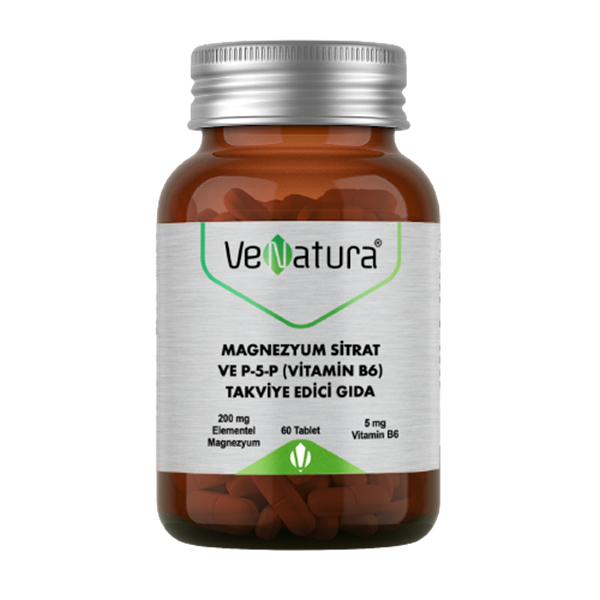 Venatura Magnezyum Sitrat P 5 P Vitamin B6 60 Tablet
