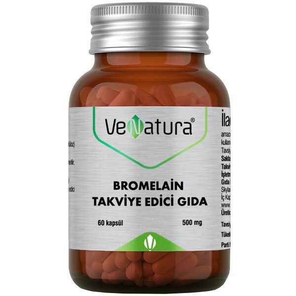 Venatura Bromelain Takviye Edici Gıda 60 Kapsül
