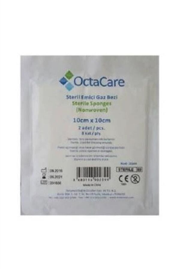 Octacare Steril Emici Gazlı Bez 10 Cm X 10 Cm 2adet