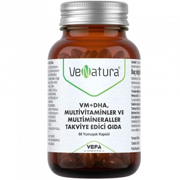 Venatura VM DHA Multivitaminler ve Multimineraller Takviye Edici Gıda 60 Kapsül