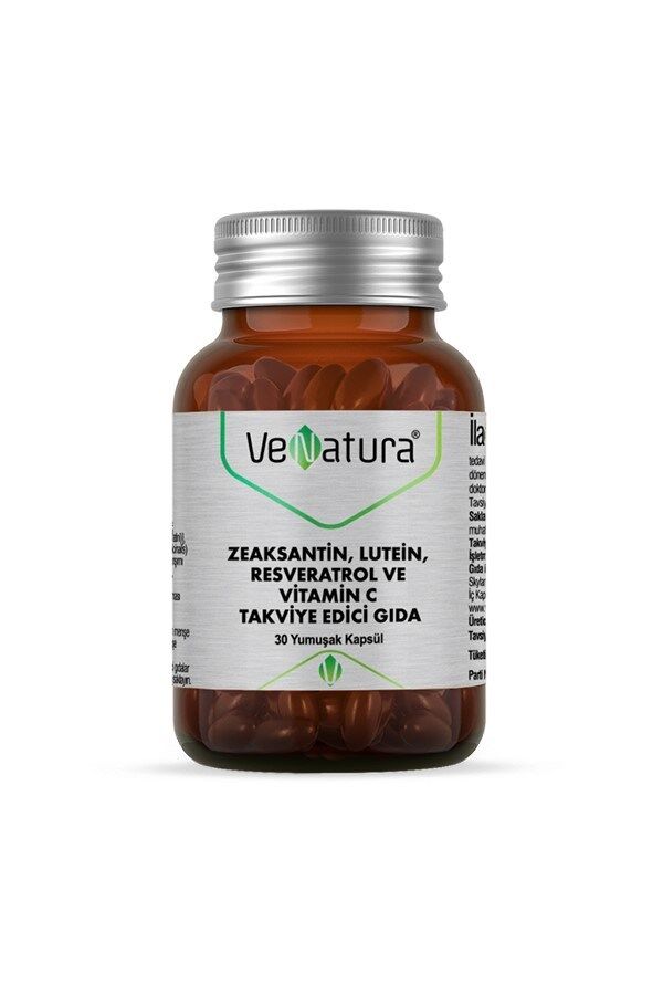 Venatura Zeaksantin Lutein Resveratrol ve Vitamin C 30 Yumuşak Kapsül