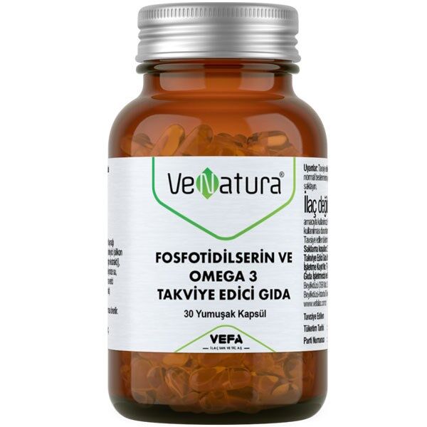Venatura Fosfotidilserin ve Omega 3 30 Kapsül Balık Yağı Takviyesi