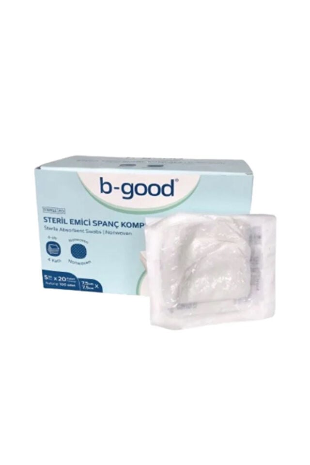 B-Good Steril Emici Spanç Kompres 7,5x7,5cm 100'lü