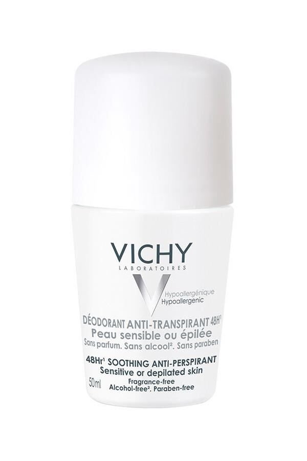 Vichy Roll-On Deodorant Hassas ve Epilasyon Yapılmış Ciltler için 50 ml