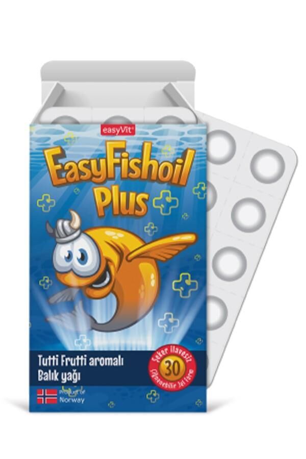 EasyFishoil Plus Tutti Frutti Aromalı Balık Yağı 30 Jel