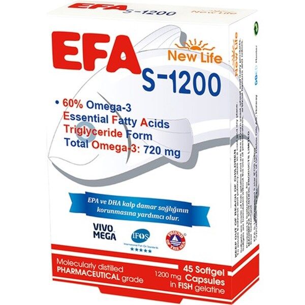 Efa S 1200 Balık Yağı 45 Kapsül
