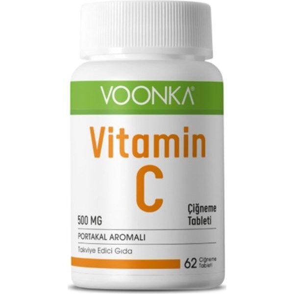 Voonka Vitamin C 500 mg 62 Çiğneme Tableti