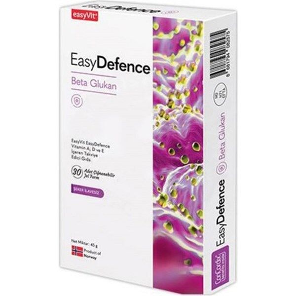 EasyDefence Yetişkin Beta Glukan 30 Adet Çiğnenebilir Jel Form