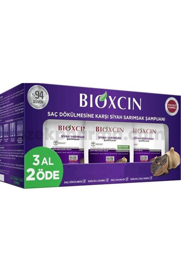 Bioxcin Siyah Sarımsaklı Şampuan 3 Al 2 Öde 3x300ml