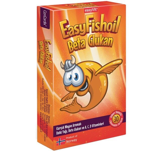 EasyFishoil Beta Glukan Karışık Meyve Aromalı 30 Jel Tablet