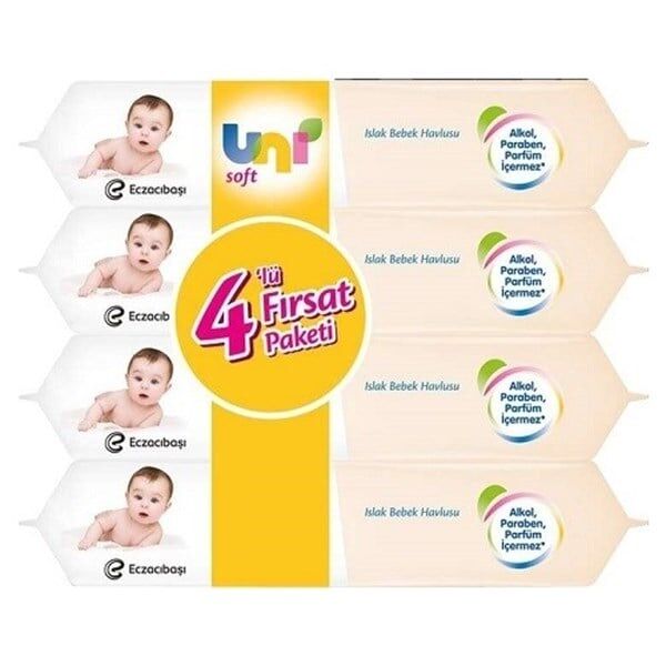 Uni baby soft sensitive ıslak havlu 4x56 adet