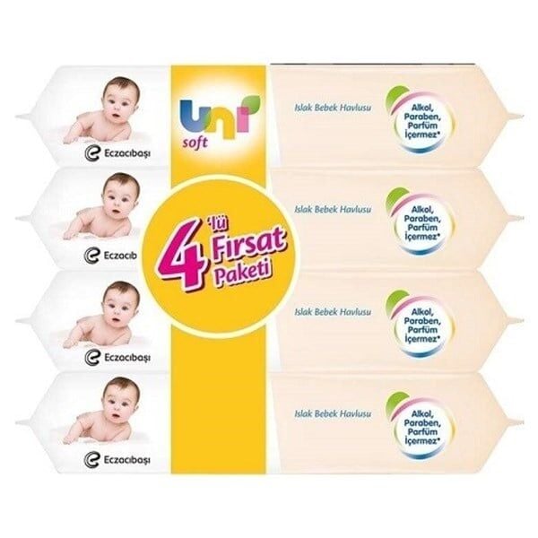 Uni baby soft sensitive ıslak havlu 4x56 adet