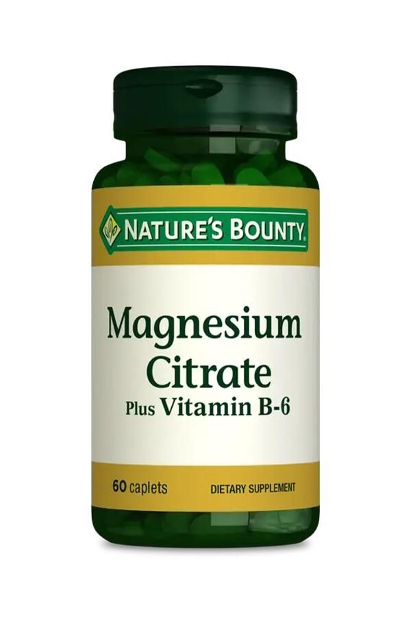 Nature's Bounty Magnesium Citrate Plus Vitamin B-6 60 Tablet