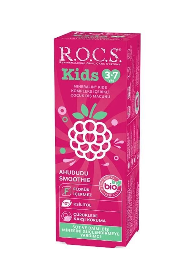 Rocs Kids Diş Macunu Ahududu Smoothie Tadında Florürsüz 3-7 Yaş 35 ml