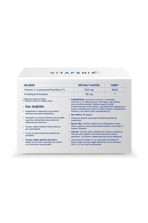 Vitafenix Lipozomal C 40 Kapsül